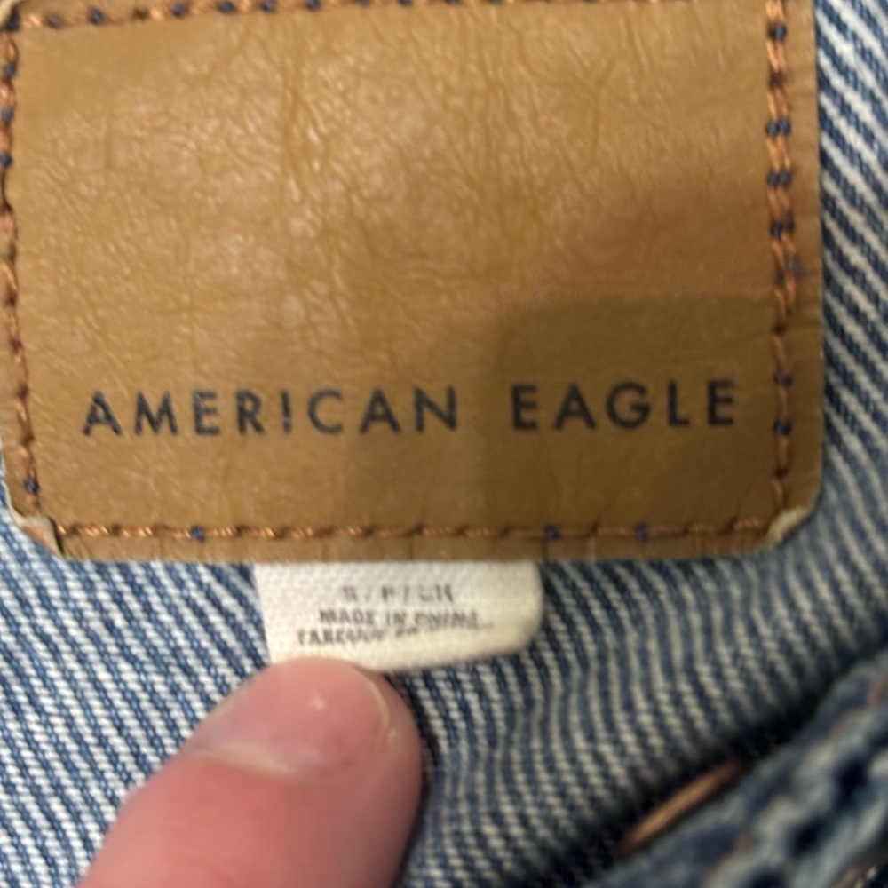 American Eagle denim jacket medium blue small - Picture 3 of 3